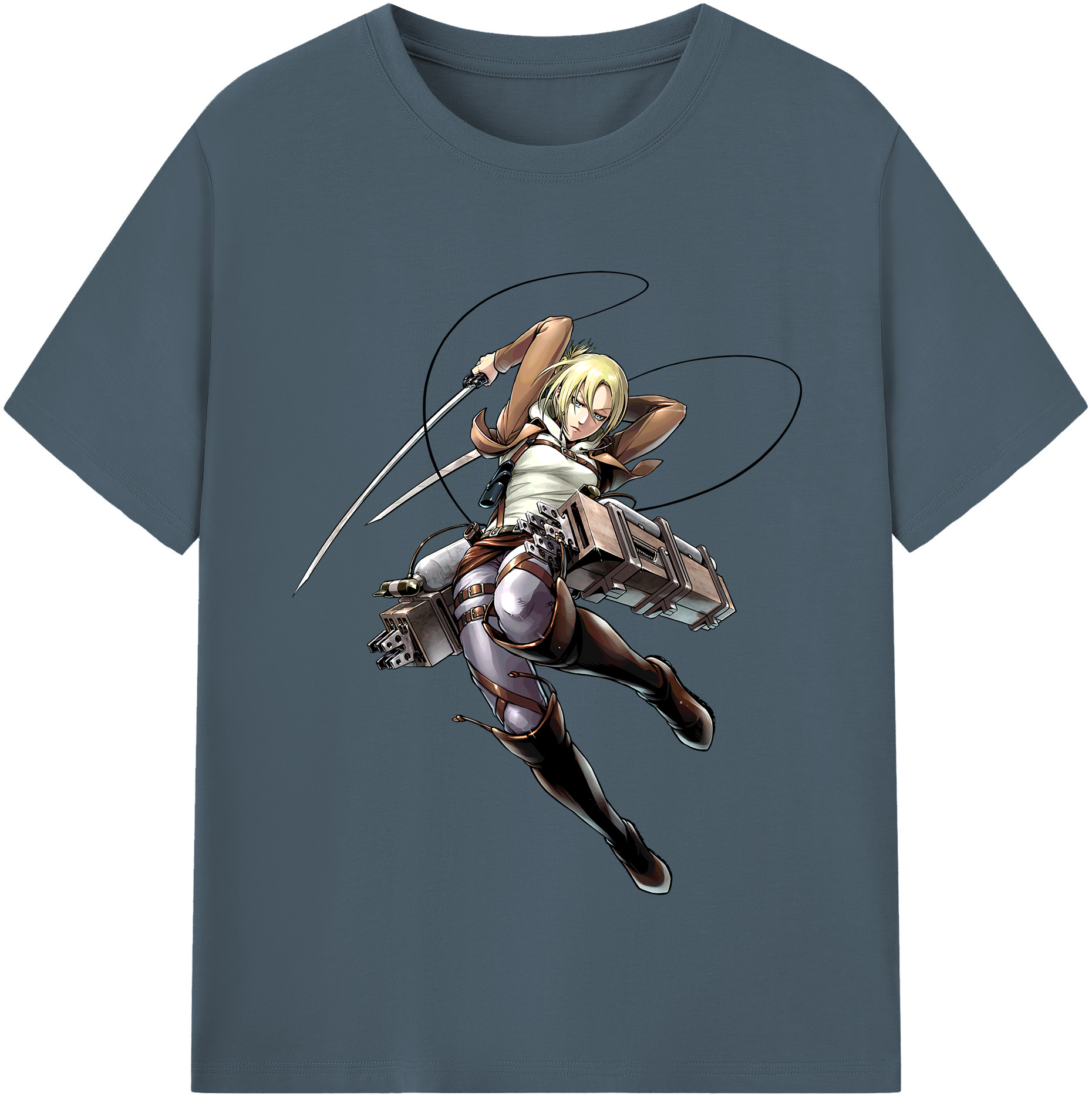 （画像用） 進撃の巨人 アニ・レオンハート Attack on Titan Annie Leonhart 綿100％半袖Tシャツ（フロントプリント）